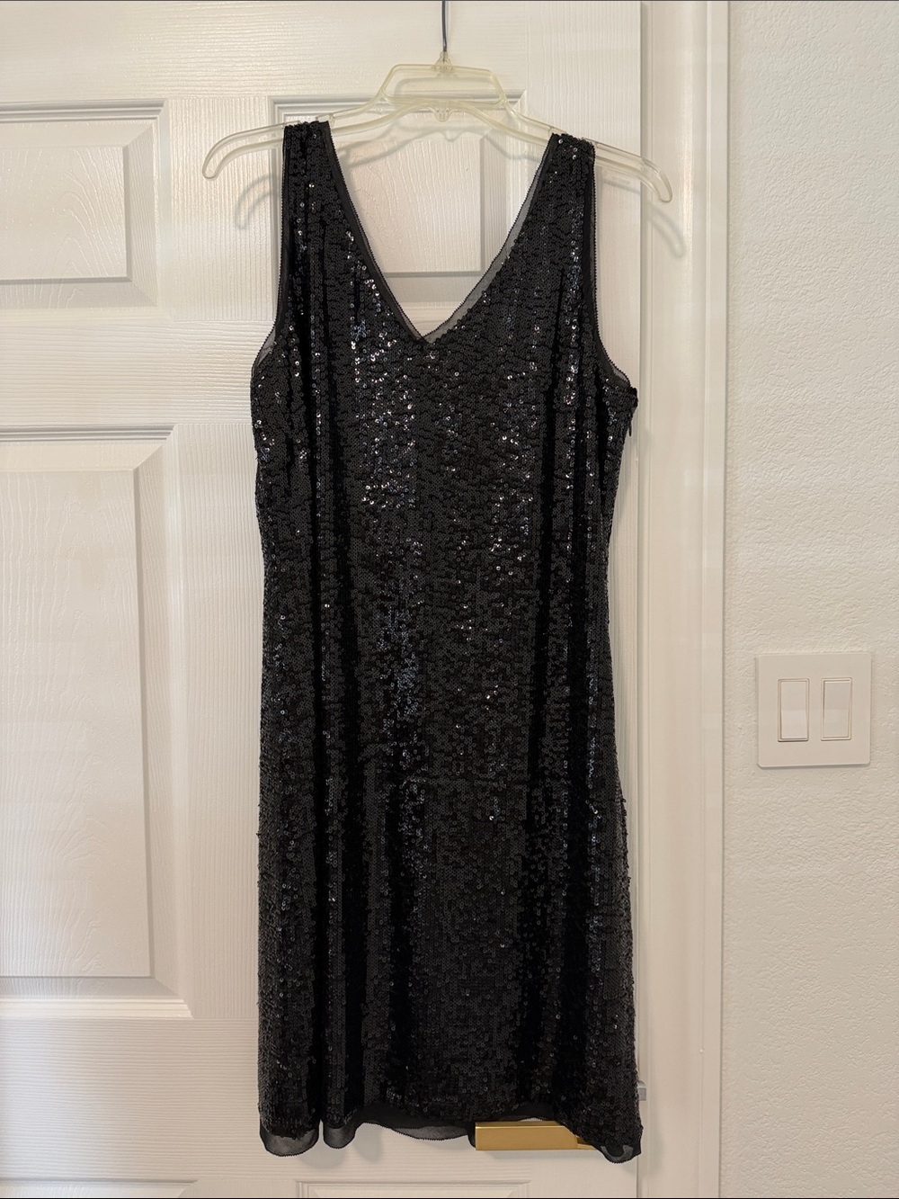 Talbots Black Sequin Midi Dress